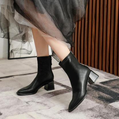 Women's Fashionable Cowboy Brown Boots For Autumn