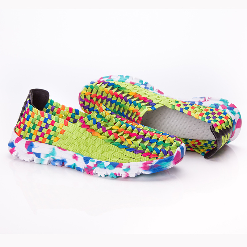 Fantasy Color Mesh Hand Woven Shoes