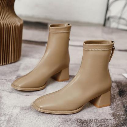 Women's Fashionable Cowboy Brown Boots For Autumn