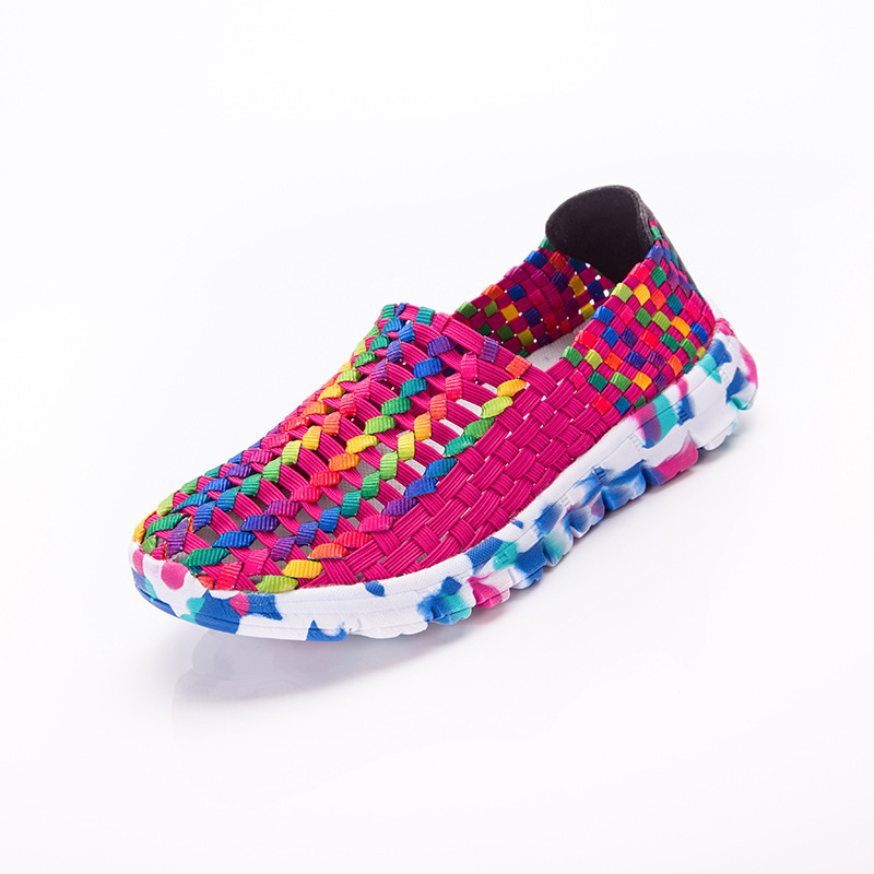 Fantasy Color Mesh Hand Woven Shoes