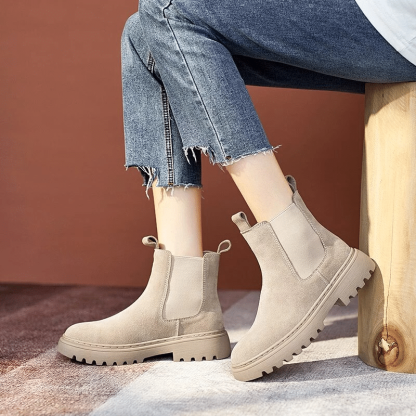 Orthopedic Ankle Boots Chunky Sole