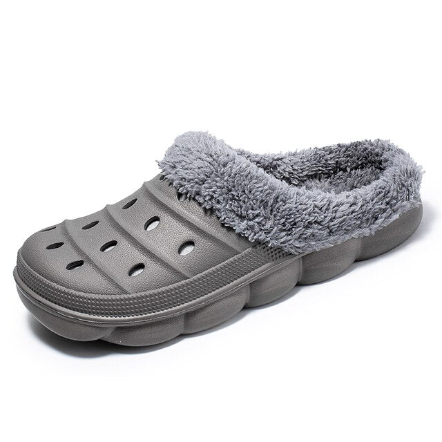 Fluffy Plush Slippers Plus Size EVA Men Clogs