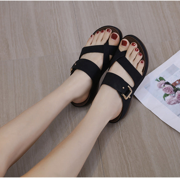 Summer Fashion Simple Casual Wedge Slippers