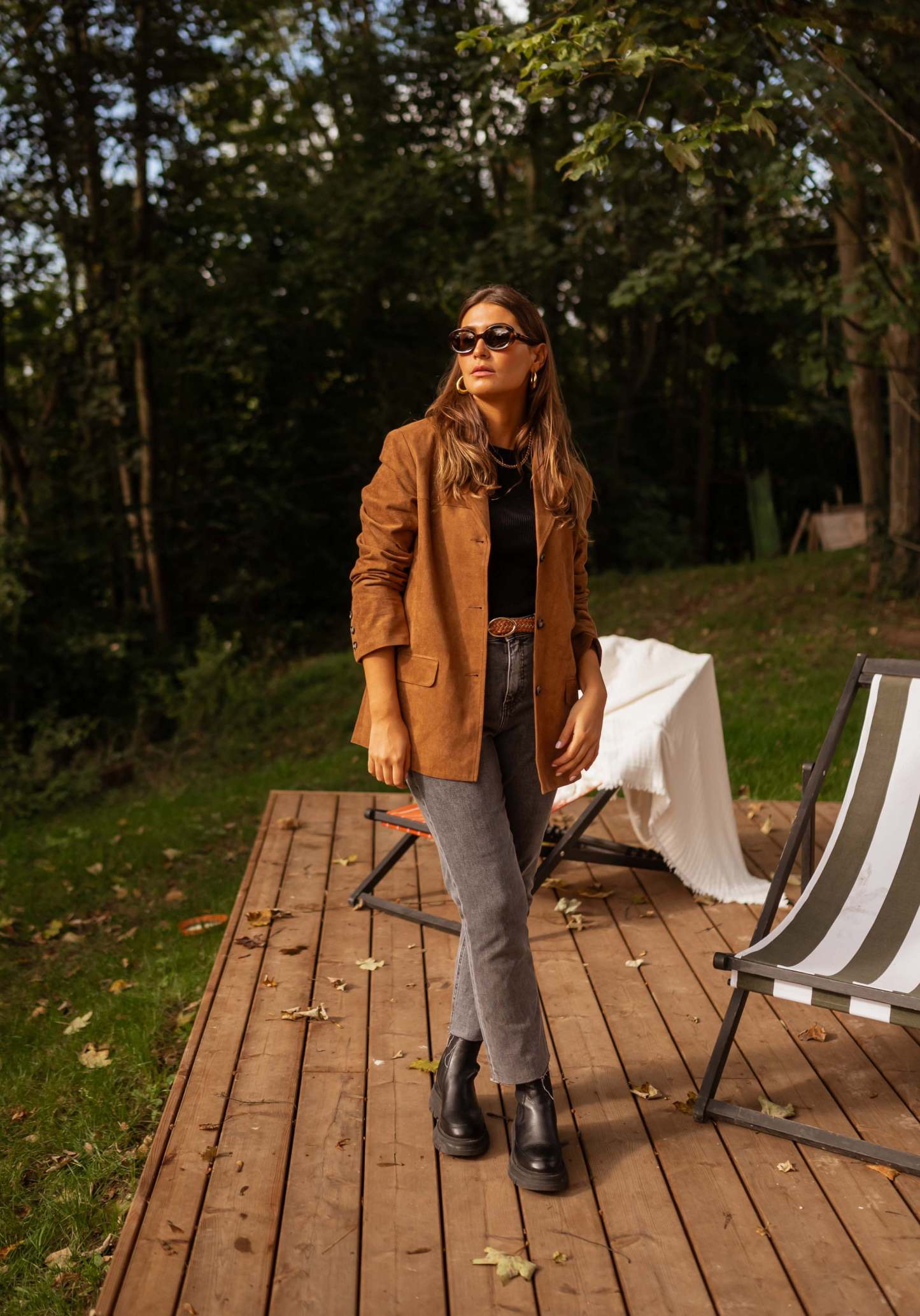 Women's Suede Camel Jacket