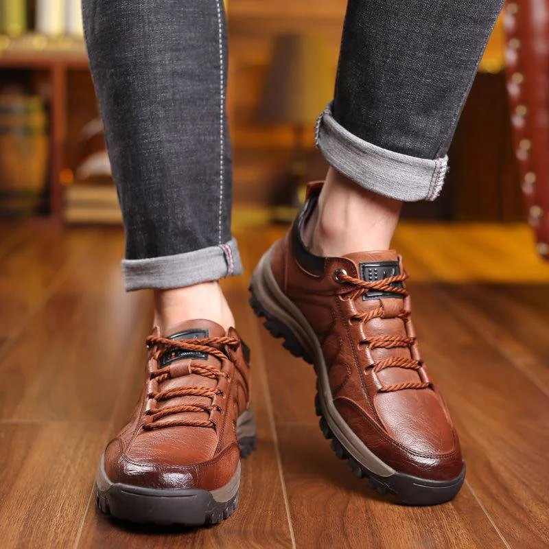 Men’s Winter Casual Hand Stitching Arch Support & Non-slip Breathable Boots