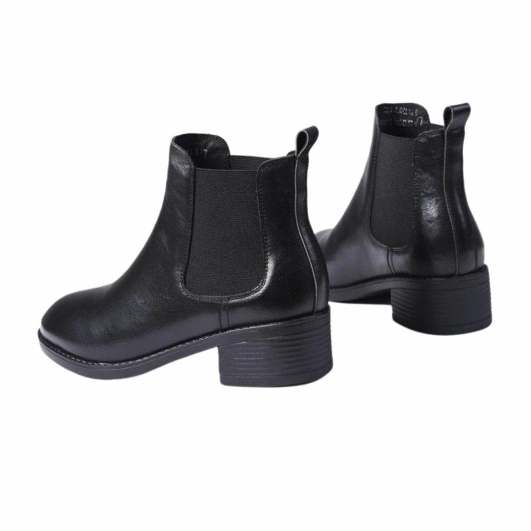 Orthopedic Women Boot Arch Support Genuine Leather AntiSlip LightWeight Basic Chelsea Boot