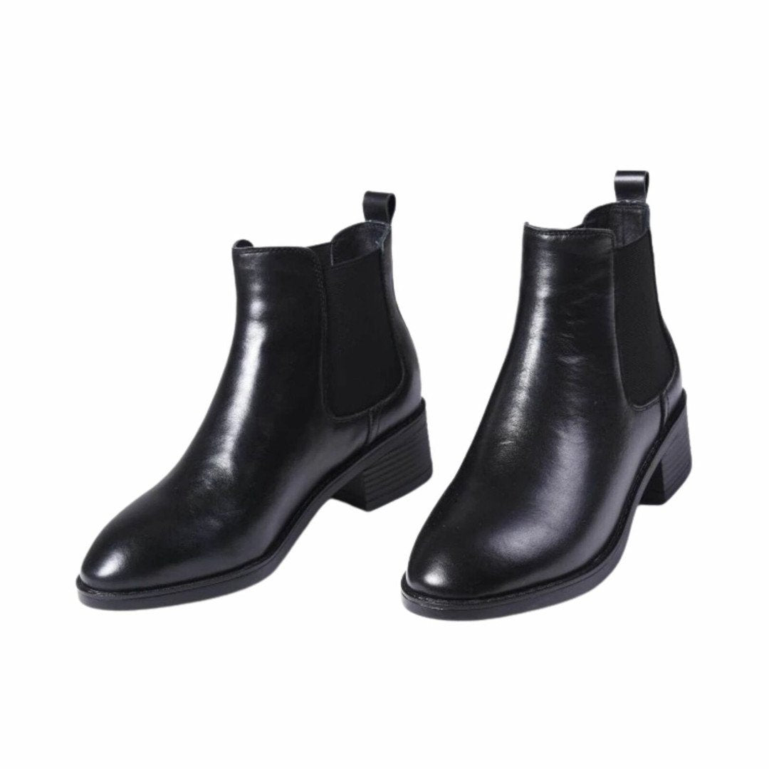 Orthopedic Women Boot Arch Support Genuine Leather AntiSlip LightWeight Basic Chelsea Boot