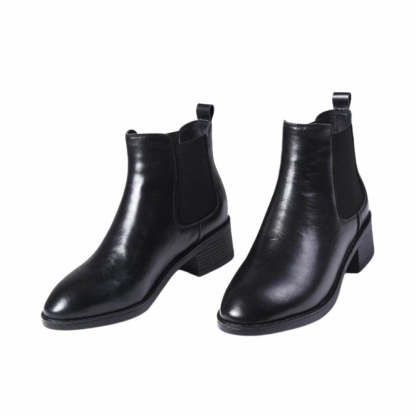 Orthopedic Women Boot Arch Support Genuine Leather AntiSlip LightWeight Basic Chelsea Boot