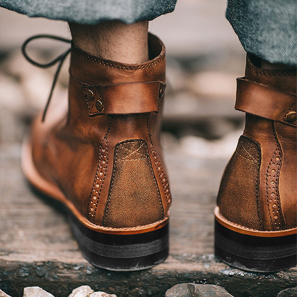 Men's High Top Leather Martin Boots