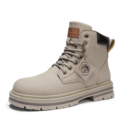 Orthopedic Shoes for Men Warm Leather Lace-Up High Top Boots