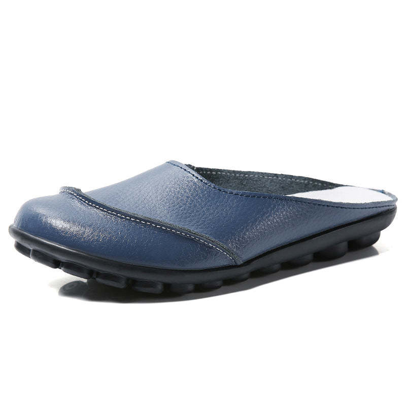 Slippers: Leather Soft Soles Comfortable Flat Shoes - Enhance Your Style & Comfort