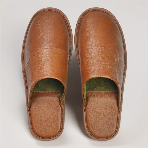 Men’s Soft Leather Slippers – Proven Plantar Fasciitis, Foot and Heel Pain Relief