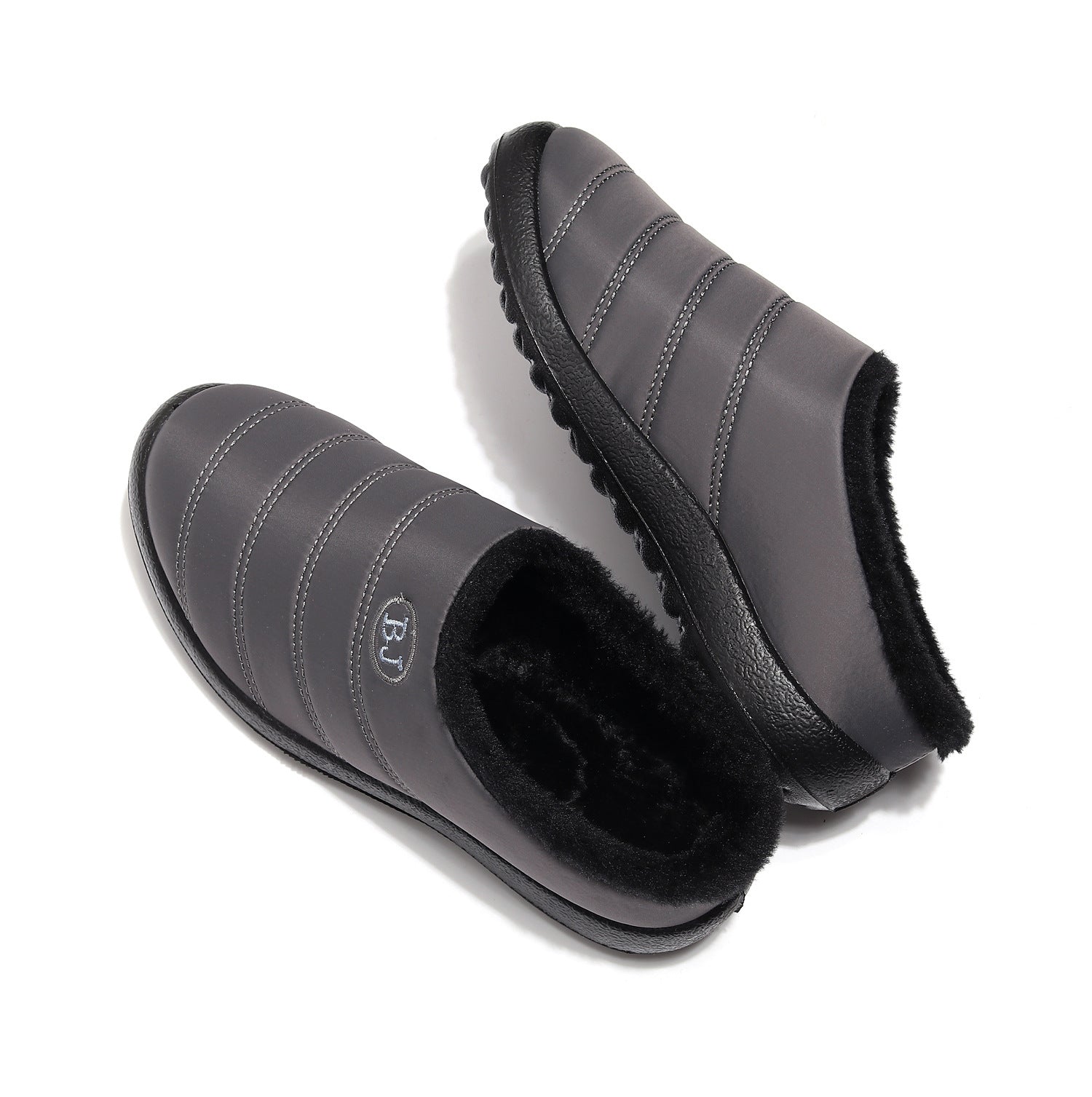 Comfortable memory foam winter slippers for women, plush, fleece lined slippers, non slip rubber sole, indoor outdoor slippers