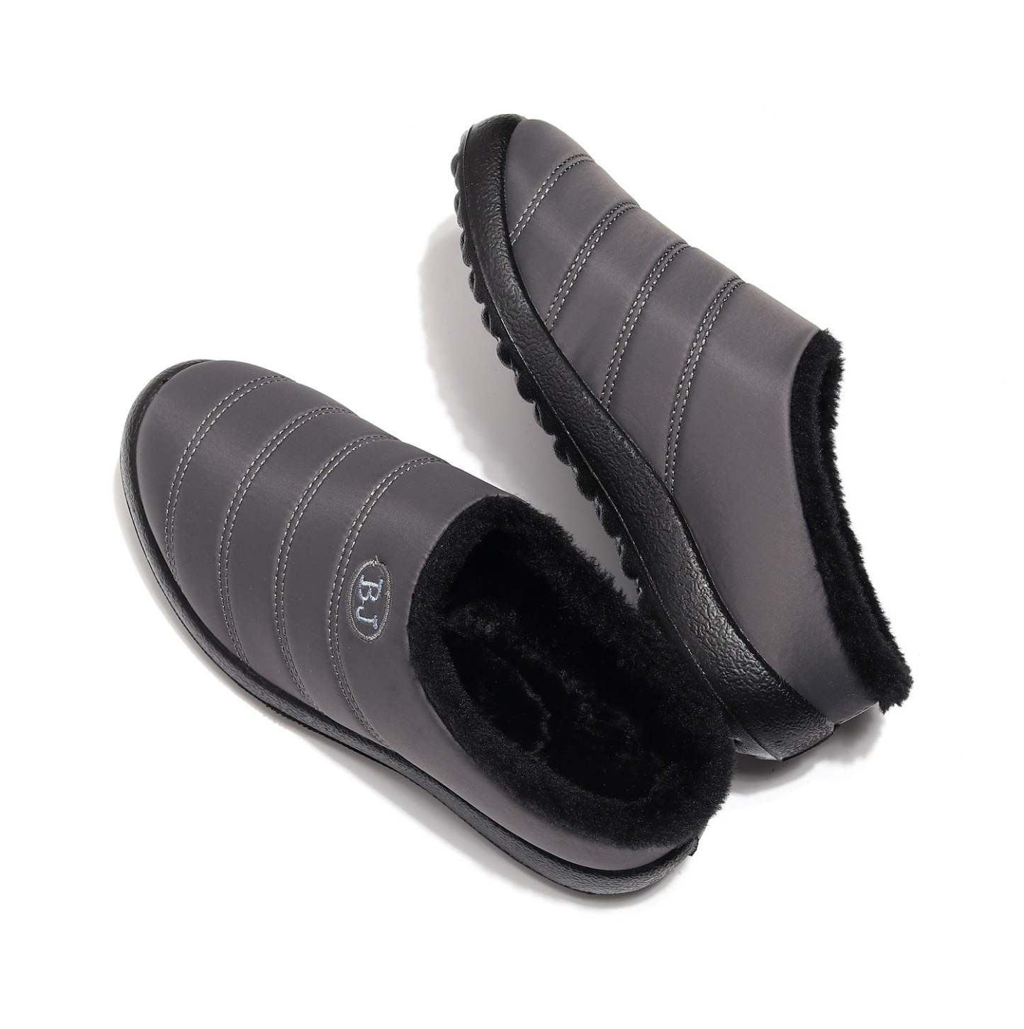 Comfortable memory foam winter slippers for women, plush, fleece lined slippers, non slip rubber sole, indoor outdoor slippers