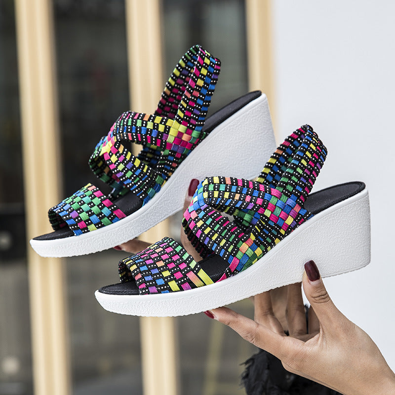 Wedge Platform Breathable Sandals