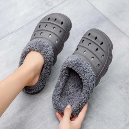Fluffy Plush Slippers Plus Size EVA Men Clogs
