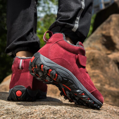 Women Orthopedic Boots  Comfortable Suede Leather Warm Hiking Boots
