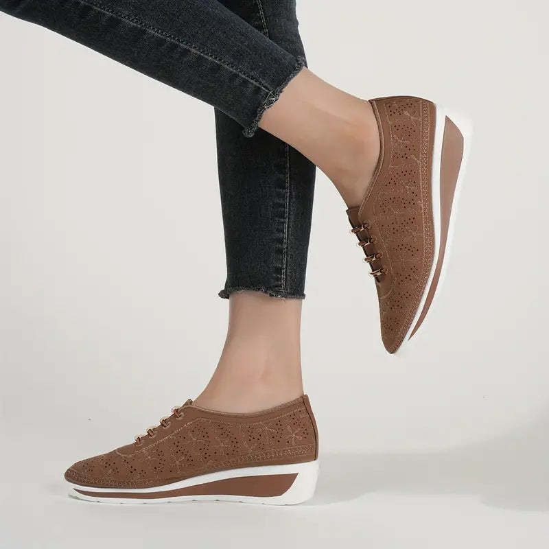Casual Low Top Wedge Orthopedic Sneakers