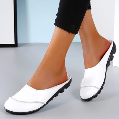 Slippers: Leather Soft Soles Comfortable Flat Shoes - Enhance Your Style & Comfort