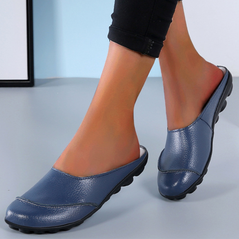 Slippers: Leather Soft Soles Comfortable Flat Shoes - Enhance Your Style & Comfort