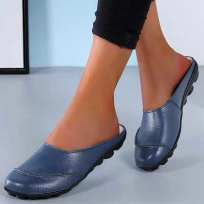 Slippers: Leather Soft Soles Comfortable Flat Shoes - Enhance Your Style & Comfort