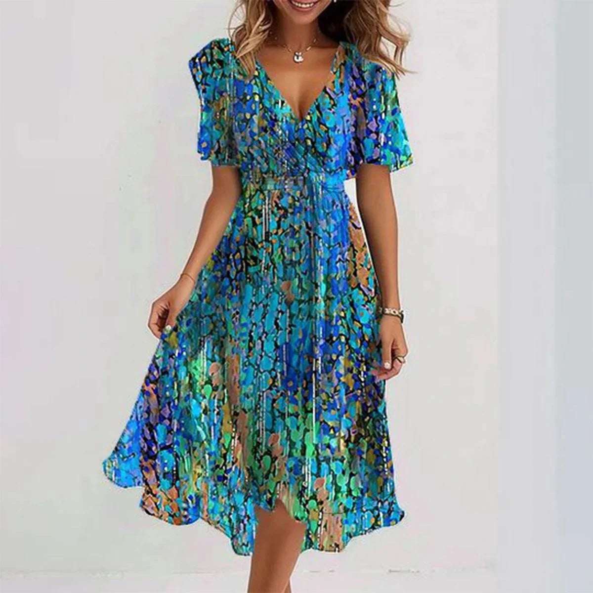 Elegant Floral Midi Dress
