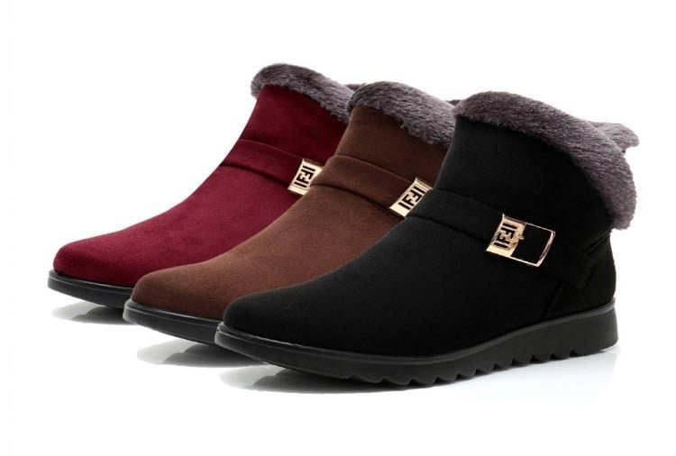 Orthopedic Women Ankle Boots Fur Lined Super Warm Winter Comfortable Shoes
