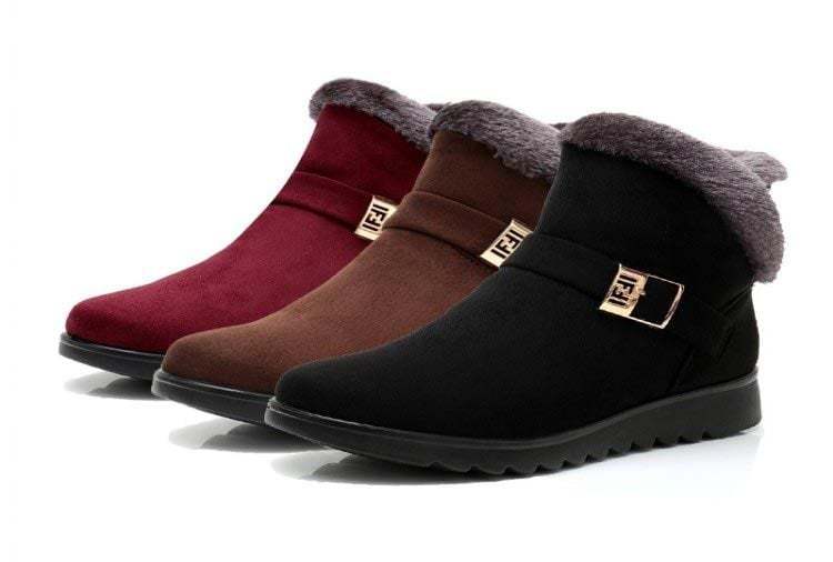 Orthopedic Women Ankle Boots Fur Lined Super Warm Winter Comfortable Shoes