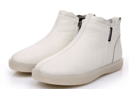 Orthopedic Boots For Women Leather Comfortable Ankle Fur Lined Warm Winter Shoes