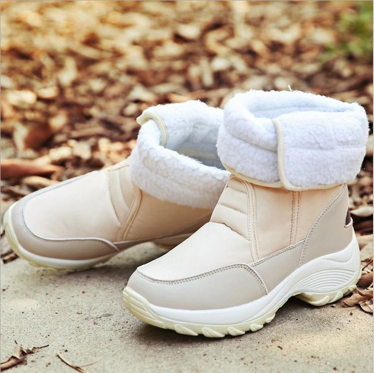 Women Fur Waterproof Orthopedic Snow Boots