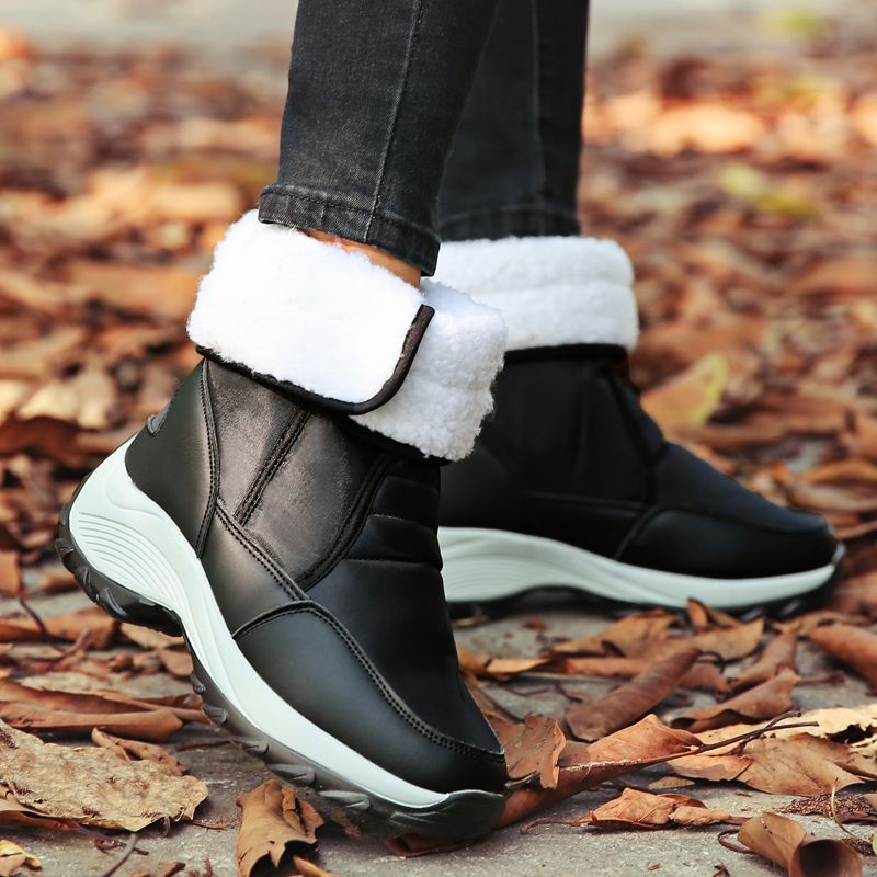 Women Fur Waterproof Orthopedic Snow Boots