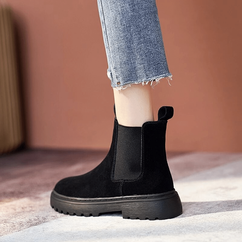 Women Orthopedic Ankle Boots Chunky Sole