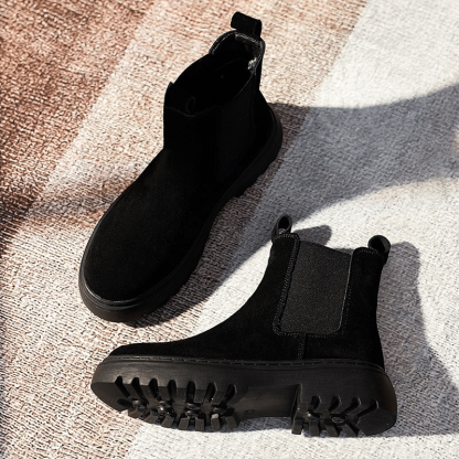 Women Orthopedic Ankle Boots Chunky Sole