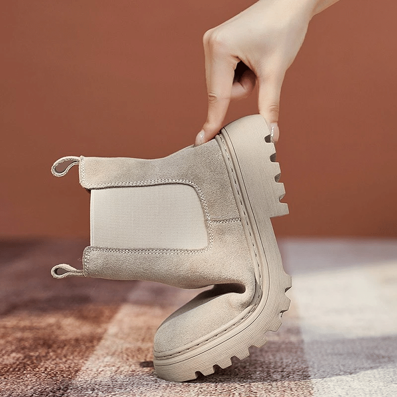 Women Orthopedic Ankle Boots Chunky Sole