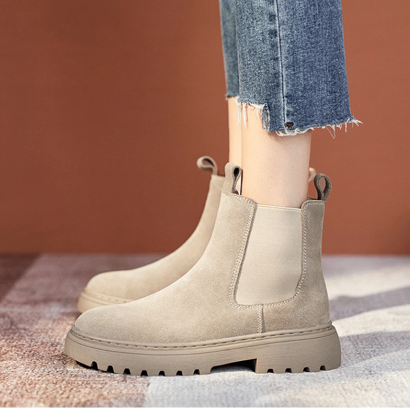 Women Orthopedic Ankle Boots Chunky Sole