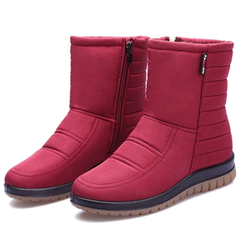 Women Orthopedic Boots Waterproof Fur Ankle Shoes