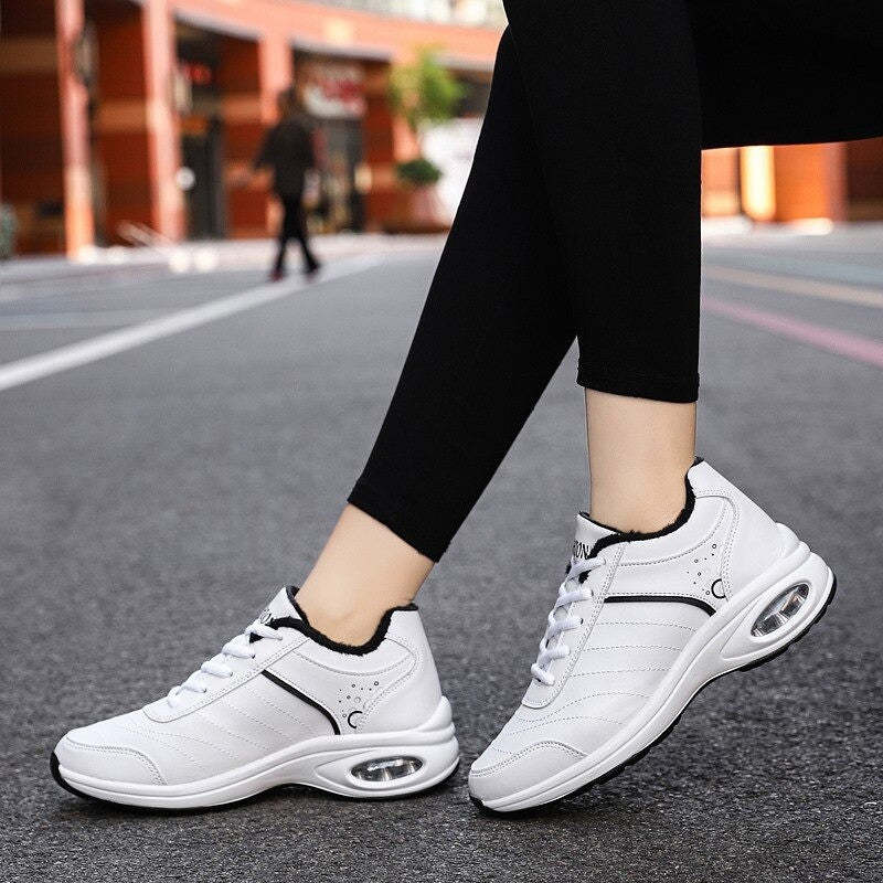 Women Orthopedic Shoes Leather Waterproof Sneakers