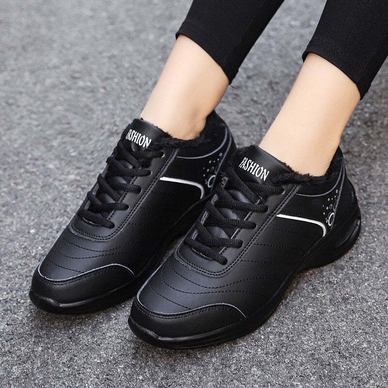 Women Orthopedic Shoes Leather Waterproof Sneakers