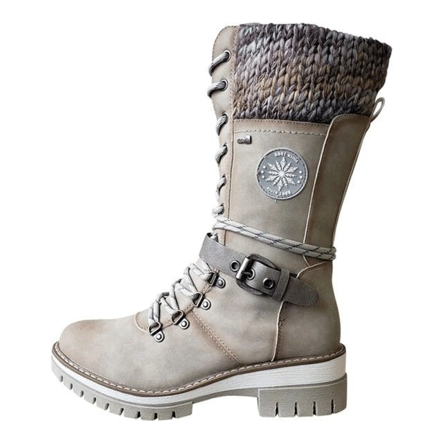 Women Orthopedic Boots Mid-Calf Buckle