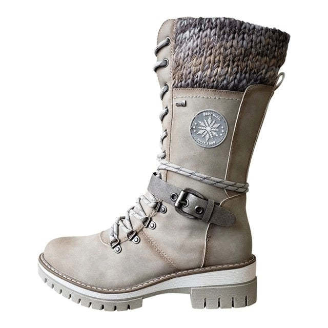 Women Orthopedic Boots Mid-Calf Buckle