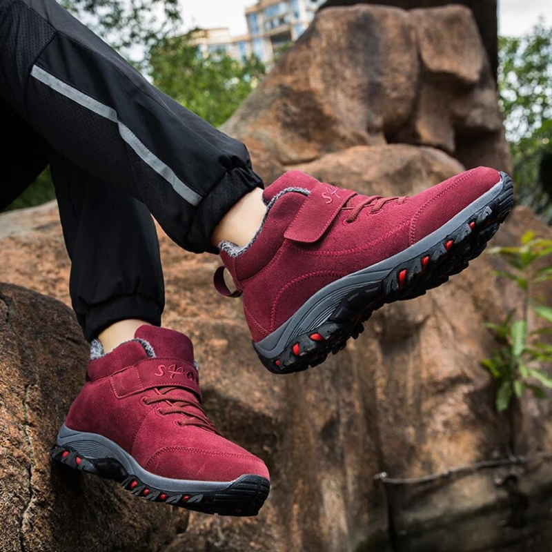 Women Orthopedic Boots  Comfortable Suede Leather Warm Hiking Boots