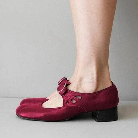 Mary Janes Summer Low Heel Vintage Women Shoes