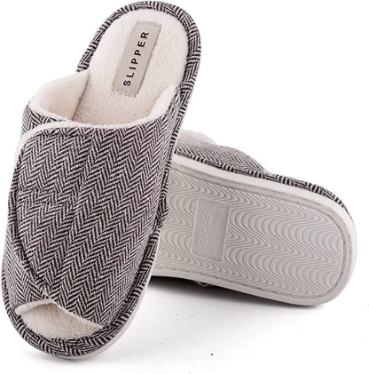 Swollen Feet Non-Slip Open Toe Indoor Wool Slippers
