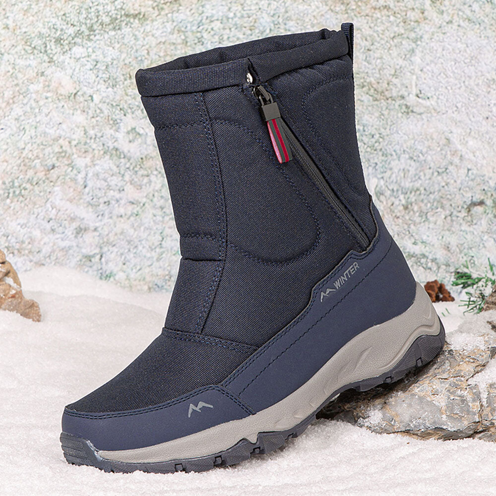 Winter Snow Boots Side Zip, Waterproof, Non-slip, Wear-resistant, Thick and Velvety Warm