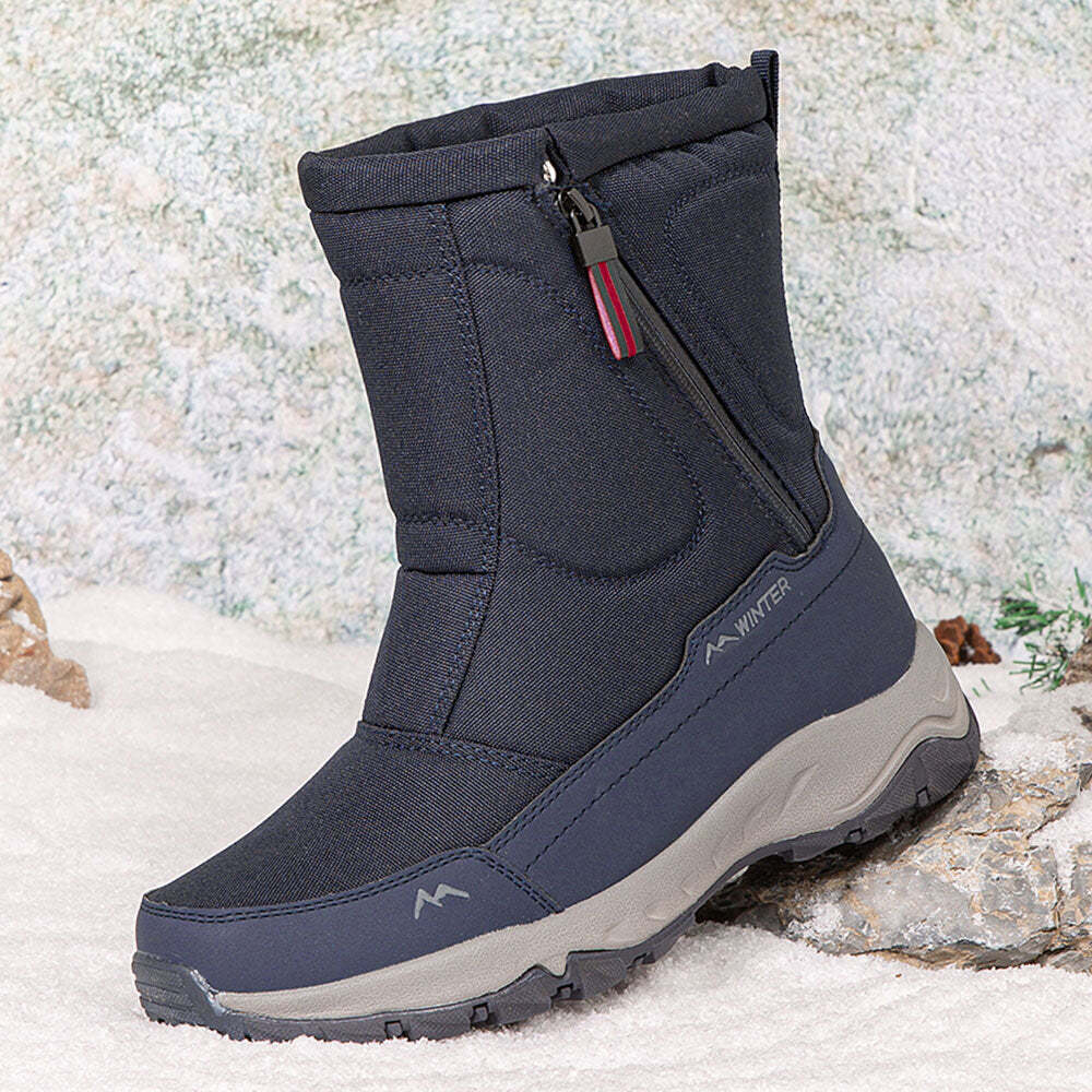 Winter Snow Boots Side Zip, Waterproof, Non-slip, Wear-resistant, Thick and Velvety Warm