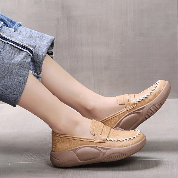 Women Soft-Soled Pure Cowhide Loafers