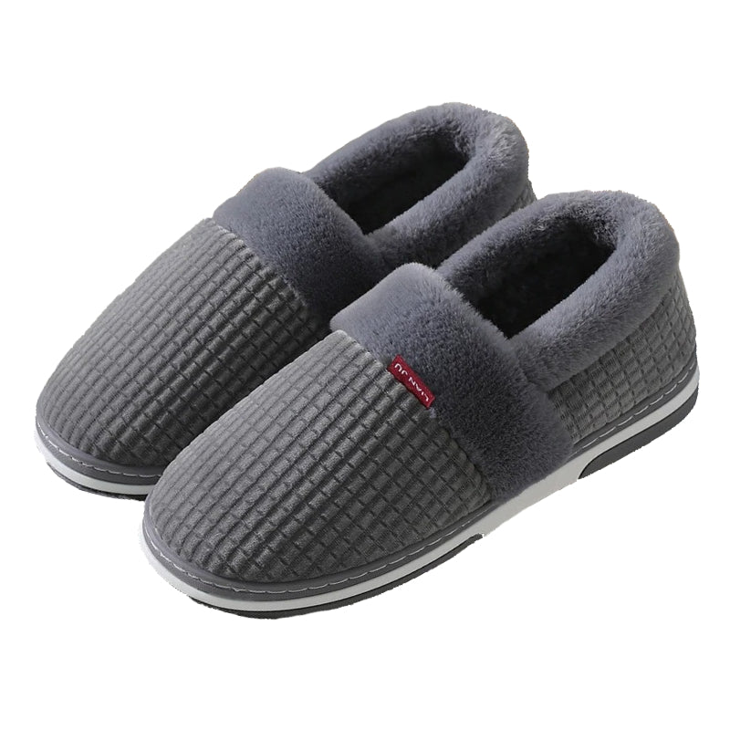Men Colorful Home Fur Slippers Winter Shoes