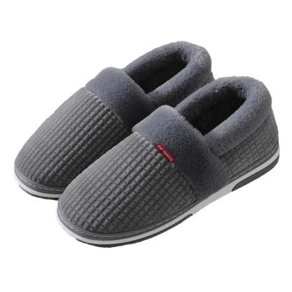 Men Colorful Home Fur Slippers Winter Shoes