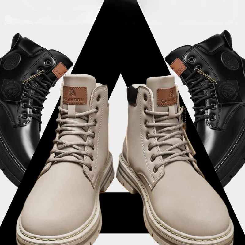 Orthopedic Shoes for Men Warm Leather Lace-Up High Top Boots