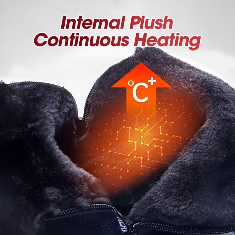 Fur Ankle WaterProof Men's Snow Boots Orthopedic